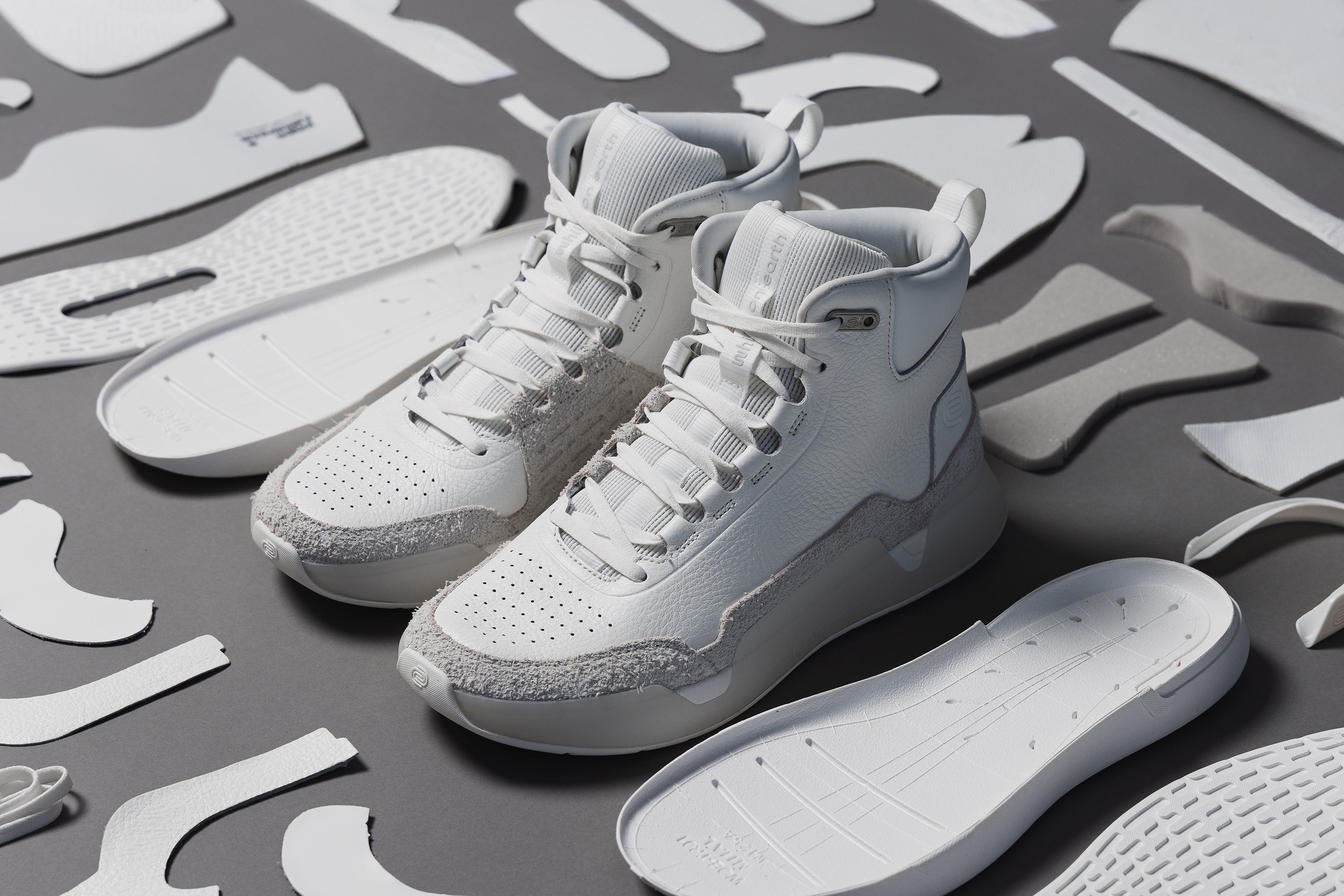 women's high-top leather trainer